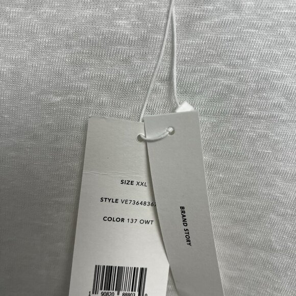 Vince Women's Short Sleeve White Crewneck T-Shirt Essential Linen Size XXL NWT - Picture 7 of 12
